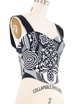 1992 Gianni Versace Geometric Bustier Top arcadeshops.com