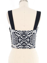 1992 Gianni Versace Geometric Bustier Top arcadeshops.com