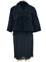 1990s Herve Leger Layered Chiffon Three Piece Skirt Suit Suit arcadeshops.com