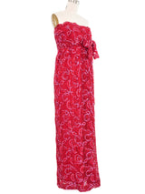1950s Sequin Embellished Strapless Lace Gown Dress arcadeshops.com
