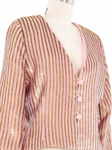 1980s Escada Candy Striped Crop Jacket Jacket arcadeshops.com