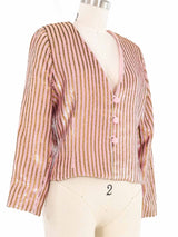 1980s Escada Candy Striped Crop Jacket Jacket arcadeshops.com