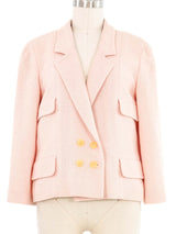 1999 Chanel Pink Cropped Double Breasted Jacket Jacket arcadeshops.com