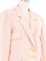 1999 Chanel Pink Cropped Double Breasted Jacket Jacket arcadeshops.com
