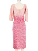 1950s Pink Ombre Sequin Knit Dress Dress arcadeshops.com