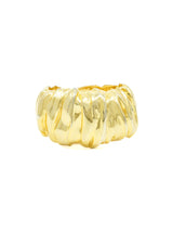 Goldtone Organic Metal Hinged Bracelet Accessory arcadeshops.com