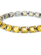 Yellow Crystal Tennis Bracelet Accessory arcadeshops.com