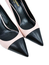 Saint Laurent Paris 80 Pink Cap Toe Pumps, 39.5 Accessory arcadeshops.com
