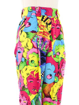 1991 Versace Pop Art Andy Warhol Marilyn Monroe X Betty Boop Trousers Bottom arcadeshops.com