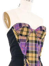 2021 Vivienne Westwood Fargo Tartan Strapless Corset Top arcadeshops.com