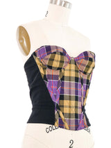 2021 Vivienne Westwood Fargo Tartan Strapless Corset Top arcadeshops.com