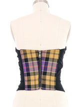 2021 Vivienne Westwood Fargo Tartan Strapless Corset Top arcadeshops.com
