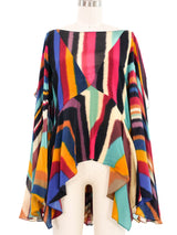 2008 Roberto Cavalli Silk Caped Blouse Top arcadeshops.com