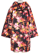 2008 Versace Silk Watercolor Printed Coat Outerwear arcadeshops.com