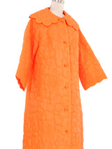 1960s Orange Quilted Housecoat Jacket arcadeshops.com