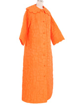 1960s Orange Quilted Housecoat Jacket arcadeshops.com