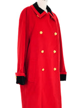 1980s Escada Red Wool Maxi Coat Outerwear arcadeshops.com
