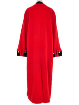 1980s Escada Red Wool Maxi Coat Outerwear arcadeshops.com