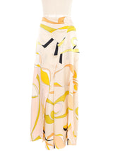 Emilio Pucci Printed Satin Wrap Trousers Bottom arcadeshops.com
