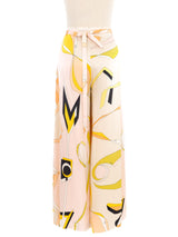 Emilio Pucci Printed Satin Wrap Trousers Bottom arcadeshops.com