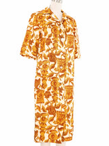 1970s Novelty Chess Piece Print Shirt Dress Dress arcadeshops.com