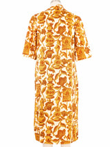 1970s Novelty Chess Piece Print Shirt Dress Dress arcadeshops.com