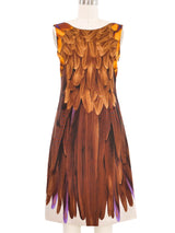 2005 Prada Trompe L'oeil Feather Shift Dress Dress arcadeshops.com