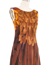 2005 Prada Trompe L'oeil Feather Shift Dress Dress arcadeshops.com