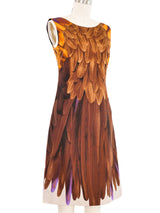 2005 Prada Trompe L'oeil Feather Shift Dress Dress arcadeshops.com