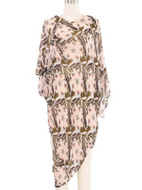 2011 Junya Watanabe Floral Chiffon Asymmetrical Dress Dress arcadeshops.com
