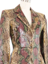 1970s Bill Blass Snakeskin Blazer Jacket arcadeshops.com