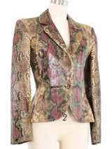 1970s Bill Blass Snakeskin Blazer Jacket arcadeshops.com