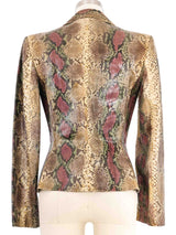 1970s Bill Blass Snakeskin Blazer Jacket arcadeshops.com
