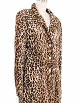 1997 Dolce & Gabbana Velvet Leopard Print Coat Outerwear arcadeshops.com