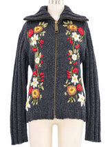 2002 D&G Floral Knit Cardigan Jacket arcadeshops.com