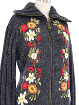2002 D&G Floral Knit Cardigan Jacket arcadeshops.com