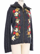 2002 D&G Floral Knit Cardigan Jacket arcadeshops.com