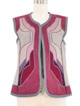 1970s Patchwork Applique Vest Jacket arcadeshops.com