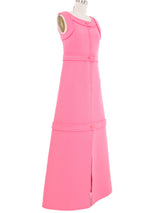 1960s Courreges Coral Maxi Dress Dress arcadeshops.com