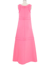 1960s Courreges Coral Maxi Dress Dress arcadeshops.com