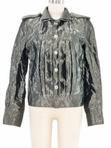 2006 Balenciaga Pleated Metallic Jacket Jacket arcadeshops.com