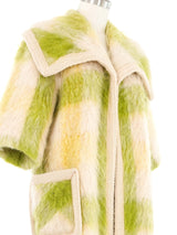 1960s Lime Check Mohair Swing Coat Outerwear arcadeshops.com