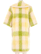 1960s Lime Check Mohair Swing Coat Outerwear arcadeshops.com