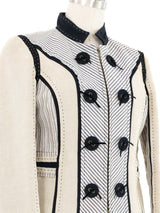 2005 Chloe Ecru Patchwork Canvas Crop Jacket Jacket arcadeshops.com