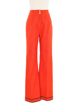 1970s Rick Rack Trimmed Orange Trousers Bottom arcadeshops.com