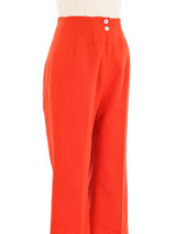 1970s Rick Rack Trimmed Orange Trousers Bottom arcadeshops.com