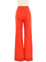 1970s Rick Rack Trimmed Orange Trousers Bottom arcadeshops.com