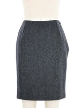 1990s Dolce & Gabbana Gray Wool Skirt Suit Suit arcadeshops.com