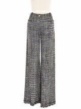 2005 Chanel Metallic Tweed Palazzo Pant Suit Suit arcadeshops.com