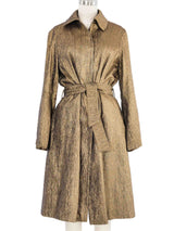 Dries Van Noten Metallic Goldtone Bell Sleeve Opera Coat Jacket arcadeshops.com